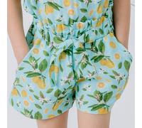 Musselin Shorts zum Binden Zitronen hellblau 98