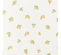 Musselin Stoff kleine Zitronen, Double Gauze | ab 50cm x 130cm (weiß)