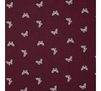 Musselin Stoff Schmetterlinge, Double Gauze | ab 50cm x 130cm (bordeaux)