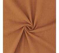 Musselin Stoff Sunny, Double Gauze | ab 50cm x 130cm (cognac)