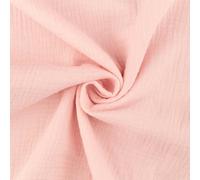 Musselin Stoff Sunny, Double Gauze | ab 50cm x 130cm (hellrosa)