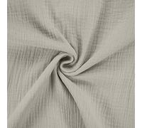 Musselin Stoff Sunny, Double Gauze | ab 50cm x 130cm (hellsand)