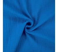Musselin Stoff Sunny, Double Gauze | ab 50cm x 130cm (royalblau)