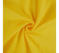Musselin Stoff Sunny, Double Gauze | ab 50cm x 130cm (zitronengelb)