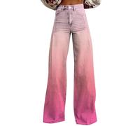 Must Haves High Waist Jeans Damen Weites Bein Stretch Pull On Wide Leg Baggy Jeans Sommerhose Frauen Denim Gerades Hose Y2K Teenager Mädchen Streetwear Meine Bestellungen 2025