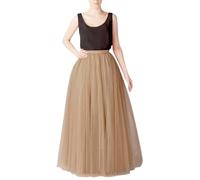 Must Haves Teenager Tüllrock Damen Orange Lang Frauen Ohne Hochzeit Mesh Porzellanfarbe Petticoat Puffy Long Tutu Rock Inge Tanzt Tütü Rock Damen Orange Danenkleidung Sale