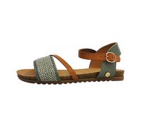 Riemchensandale MUSTANG SHOES "Mustang Shoes Sandalen Lederimitat/Textil", Damen, Gr. 39, sage, Lederimitat, Textil, Schuhe Riemchensandale (58943643-39) sage
