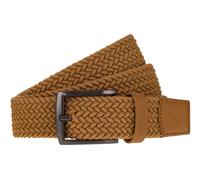 MUSTANG 35mm Braided Leather Belt W90 Middle Brown