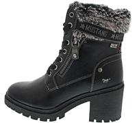 High-Heel-Stiefelette MUSTANG SHOES "Mustang Shoes Stiefelette Lederimitat/Textil", Damen, Gr. 37, schwarz, Lederimitat, Textil, Schuhe (27154063-37) schwarz