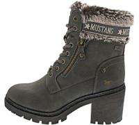 High-Heel-Stiefelette MUSTANG SHOES "Mustang Shoes Stiefelette Lederimitat/Textil", Damen, Gr. 40, lava, Lederimitat, Textil, Schuhe (53099716-40) lava