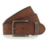 Ledergürtel MUSTANG, Herren, Gr. 100, braun (cognac), Rindsleder, unifarben, Gürtel Ledergürtel, Schnalle altmessingfarben, Logo auf der Metall-Schlaufe, 4 cm (88064603-100) cognac