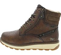 Winterstiefelette MUSTANG SHOES "Elio", Herren, Gr. 45, braun, Lederimitat, Textil, Basic, Schuhe, Schnürstiefel, Winterstiefel mit Warmfutter (23408954-45) braun