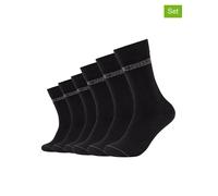 Socken MUSTANG "Socken 6er Pack", Damen, Gr. 43-46, schwarz, 73% Baumwolle, 23% Polyester, 2% Polyamid, 2% Elasthan, Socken Socken (30151936-43) schwarz