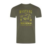 Mustang Basic Print Tee S Dusty Olive (1014003-6357) (806105) Oliv S