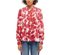 Langarmbluse MUSTANG "Damen Style Feminine blouse", Damen, Gr. 40, rot 12868, Chiffon, 100% Modal, geblümt, regular fit, Blusen (40477829-40) rot 12868