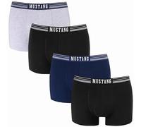 MUSTANG Boxershorts 4er Pack Herren - Atmungsaktive Baumwoll Unterwäsche Unterhosen für Männer, Retroshorts (Gr. M-2XL)