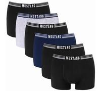 MUSTANG Boxershorts 6er Pack Herren - Atmungsaktive Baumwoll Unterwäsche Unterhosen für Männer, Retroshorts (Gr. M-2XL)