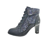 Mustang Da.Schnür Stiefelette D1 1335-506-9 Blau 9- Schwarz EU 36