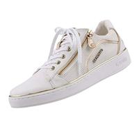 Mustang Damen 1300-303-111 Sneaker, Weiß Weiß Gold 111, 37 EU