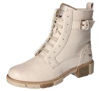 MUSTANG Damen Stiefelette Nieten Schnürboot Riemen mit Schnalle 1443-505, Größe:39 EU, Farbe:Beige