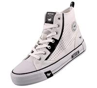 Mustang Damen 1457-502 High Top Sneaker, weiß/Silber, 40 EU