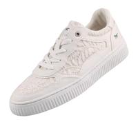 Sneaker MUSTANG SHOES "Mustang Shoes Sneaker Lederimitat/Textil", Damen, Gr. 40, weiß, Lederimitat, Textil, Schuhe Sneaker (14603701-40) weiß