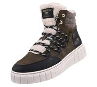 MUSTANG Damen High-Top Sneaker gefüttert Grün/Schwarz, Schuhgröße:EUR 38