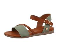 MUSTANG Damen Klassische Sandalen, Frauen Sandalen,bequem,Sommerschuhe,Freizeitschuhe,offene Schuhe,Strandschuhe,Sandaletten,Grün,40 EU