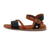 Riemchensandale MUSTANG SHOES "Eireen", Damen, Gr. 40, schwarz, Lederimitat, Schuhe Riemchensandale, Sandalette, Sommerschuh mit logogeprägter Niete (42569417-40) schwarz