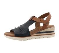 MUSTANG Damen Klassische Sandalen, Frauen Sandalen,Sandaletten,bequem,Sommerschuhe,Freizeitschuhe,offene Schuhe,Strandschuhe,Blau,38 EU