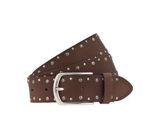 MUSTANG Damen Ledergürtel MW3104L25 35mm Gürtelbreite Braun Schwarz, Größe:95cm, Farbe:Baileys 0660