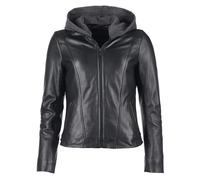 Lederjacke MUSTANG "31023145", Damen, Gr. S, schwarz, 100% Leder, Schaf / Futter: 100% Baumwolle, / Ärmelfutter: 100% Polyester / Füllung: 100% Polyester, Jacken (91247761-S) schwarz