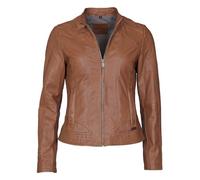 MUSTANG Lederjacke mit Rundhalskragen »Blanca«, cognac