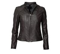 Lederjacke MUSTANG "Blanca" Gr. XXL, braun (dark brown) Damen Jacken (35830619-XXL) dark brown