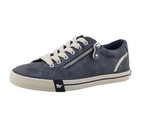 MUSTANG Sneaker Winona – Herren Gr. 37, Navy, Lederimitat, Animal-Look Schnürer
