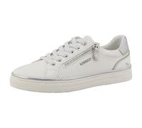 MUSTANG Damen Low-Top Sneaker, Frauen Halbschuhe,Freizeitschuhe,Turnschuhe,Laufschuhe,schnürschuhe,schnürer,straßenschuhe,Weiß,42 EU