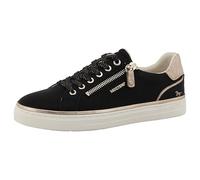 MUSTANG Damen Low-Top Sneaker, Frauen Halbschuhe,Freizeitschuhe,Turnschuhe,Laufschuhe,schnürschuhe,schnürer,Sportschuhe,Schwarz,38 EU