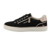 MUSTANG Damen Low-Top Sneaker, Frauen Halbschuhe,schnürschuhe,schnürer,straßenschuhe,Strassenschuhe,Sportschuhe,Schwarz,37 EU