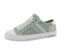 MUSTANG Damen Low-Top Sneaker, Frauen Halbschuhe,Strassenschuhe,Freizeitschuhe,Turnschuhe,Laufschuhe,schnürschuhe,Türkis,39 EU