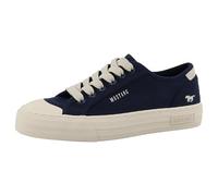 MUSTANG Damen Low-Top Sneaker, Frauen Halbschuhe,Strassenschuhe,Freizeitschuhe,Turnschuhe,Laufschuhe,schnürschuhe,schnürer,Blau,39 EU