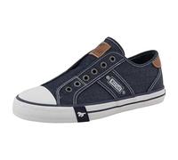 MUSTANG Damen Low-Top Sneaker, Frauen Halbschuhe,straßenschuhe,Strassenschuhe,Sportschuhe,Freizeitschuhe,Turnschuhe,Blau,40 EU