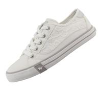 Sneaker MUSTANG SHOES "Mustang Shoes Sneaker Lederimitat/Textil", Herren, Gr. 38, weiß, Lederimitat, Textil, Schuhe Sneaker (99599220-38) weiß