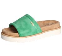 MUSTANG Damen Pantolette Plateau samtige Haptik 1461-701, Größe:41 EU, Farbe:Grün