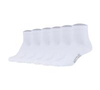 Mustang Damen Quartersocken, 6er Pack - Casual Organic Cotton Quarter, uni 39-42 Weiß
