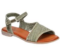 MUSTANG Damen Sandale asymmetrisch Klettverschluss 1388-807, Größe:41 EU, Farbe:Grün