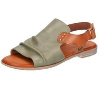 MUSTANG Damen Sandale Hochfront Nieten Faltendetail Slouchy Optik 1388-808, Größe:40 EU, Farbe:Grün