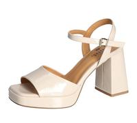 MUSTANG Damen Sandalette Schnalle Plateau Blockabsatz 1462-801, Größe:40 EU, Farbe:Beige