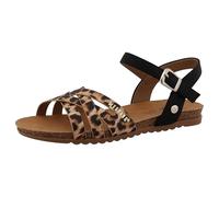 Riemchensandale MUSTANG SHOES "Nannette", Damen, Gr. 37, sand kombiniert, Lederimitat, Schuhe Riemchensandale, Sandalette, Sommerschuh mit verstellbarer Schnalle (10808331-37) sand kombiniert
