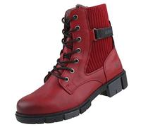 Mustang Stiefelette Lederimitat Rot Warmfutter