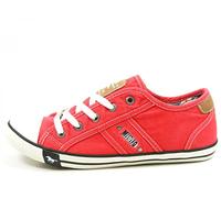 MUSTANG Damen Schnürschuhe Sneaker Freizeit Halbschuhe 1099-310, Größe:41 EU, Farbe:Rot